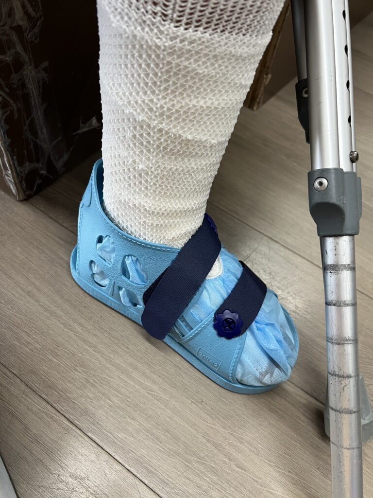 自転車での骨折・病院付添