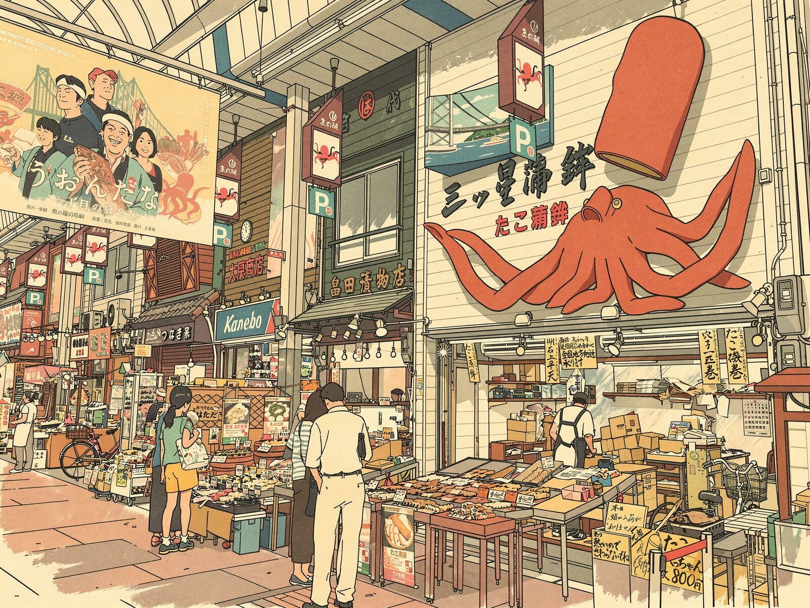 魚棚商店街的店面